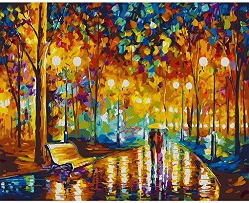 COLORWORK DIY Paint by Numbers, Canvas Oil Painting Kit for Kids & Adults, 16" W x 20" L Drawing Paintwork with Paintbrushes, Acrylic Pigment-Forever with You