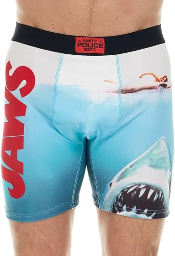 COCO BRANDS Jaws Mens Boxer Briefs - Breathable Stretch No Fly Mens Underwear Boxers with Contoured Pouch Sizes S-XL
