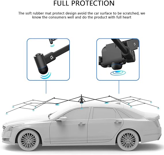 4.8M Car Tent, Folded Car Protection Sun Shade, Remote Control Canopy, Fully Automatic Car Umbrella, Portable Movable Carport, for Outdoor Tent,Silver