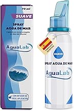 AguaLab® Sea Water Nasal Spray 70 ml | Decongestant, Wash and Nasal Hydration | Sea Salt Nasal Irrigator for Adults. Refillable.