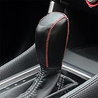 Vista 55 de Great-luck Funda Protectora de Perilla de Palanca de Cambios Automática de Cuero Genuino con Moldura, Accesorios Interiores Personalizados