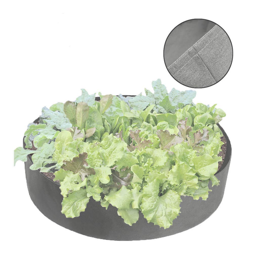 Lot de 5 sacs de plantation surélevés, 80 x 30 cm, gris
