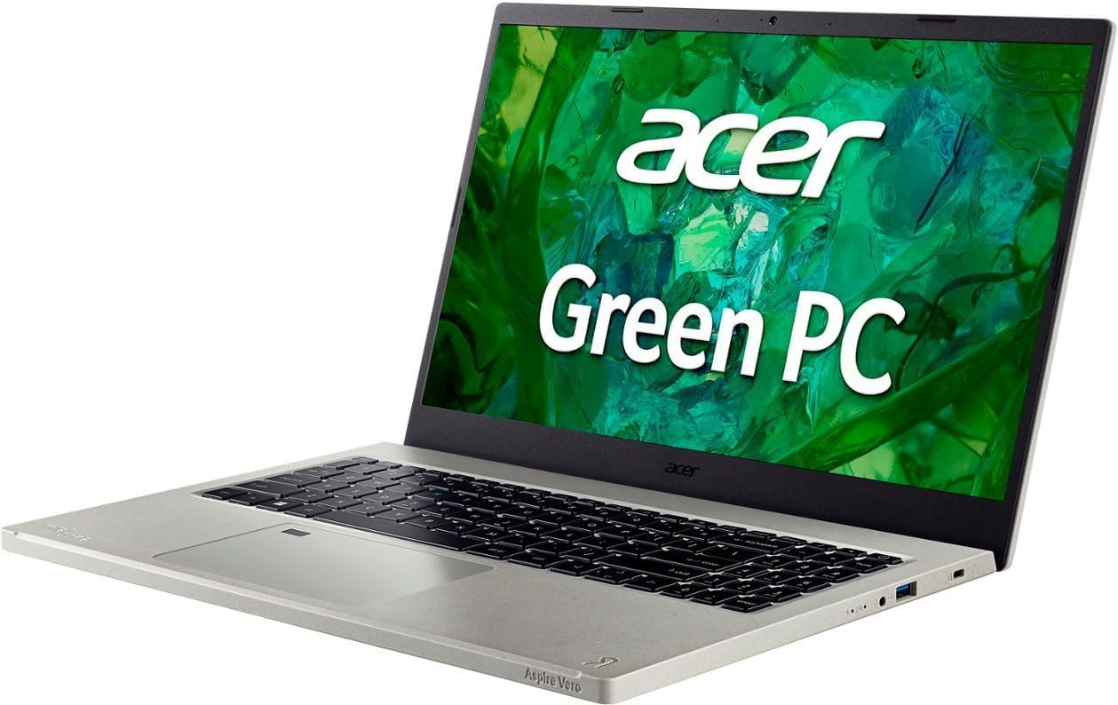 acer Aspire Vero 15.6'' FHD Laptop, Intel i5-1335U, 8GB LPDDR5, 512GB PCIe SSD, Fingerprint Reader, Backlit Keyboard, Windows 11 Home, Cobble Stone Gray, AV15-53P-54MV