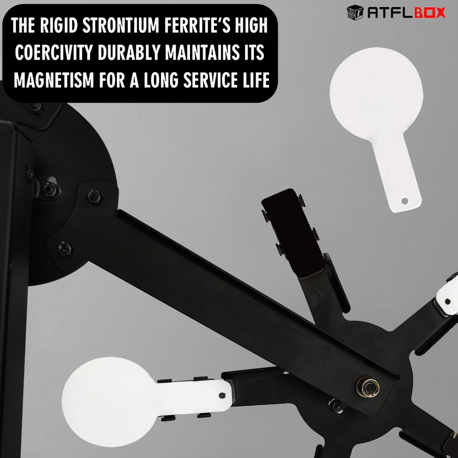 Atflbox Three Star Rotate The Metal Shooting Target Stand with 15 Steel Plates for Pistol Airsoft BB Guns Practice