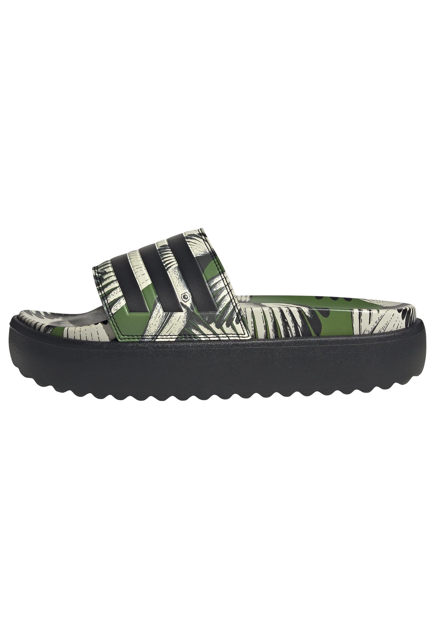 adidas Damen ADILETTE PLATFORM SLIDES, Crew Green/Core Black/Core Black, 43 EU