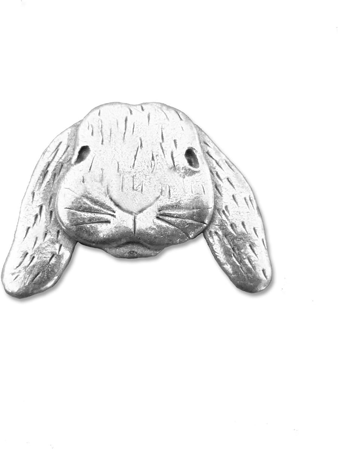 Bunny/Rabbit Lapel Pin - Women's Rabbit Brooch - Handcrafted USA - Fine Pewter