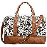 Newshows Women Weekender Bag Canvas Travel Duffel Bag Overnight Carry On Tote Bag with Luggage Sleev