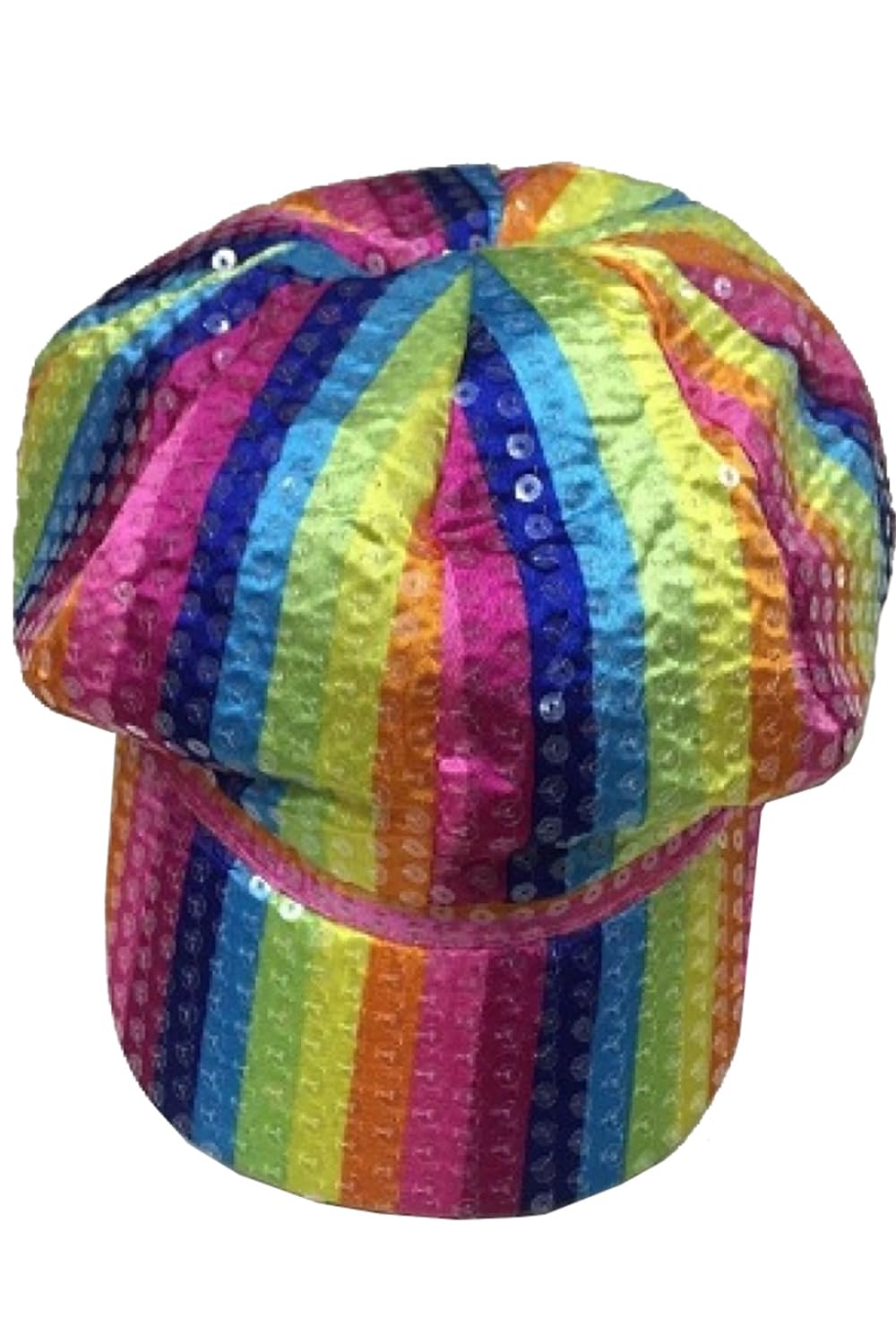 WickedFun® Deluxe GAY PRIDE FANCY DRESS ACCESSORY Rainbow Hats Jewellery LGBT Parade Party Lot UK (Rainbow Baker Boy Cap)