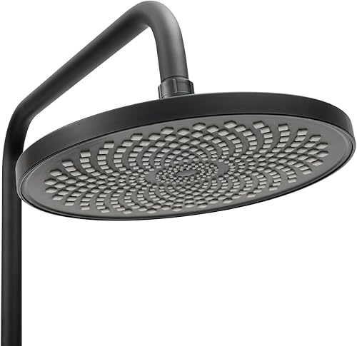 Miniatura 8 de Cabezal de ducha con combo de mano, cabezal de ducha de lluvia de níquel cepillado con grifo mezclador de mano y manguera de acero inoxidable de 4.9