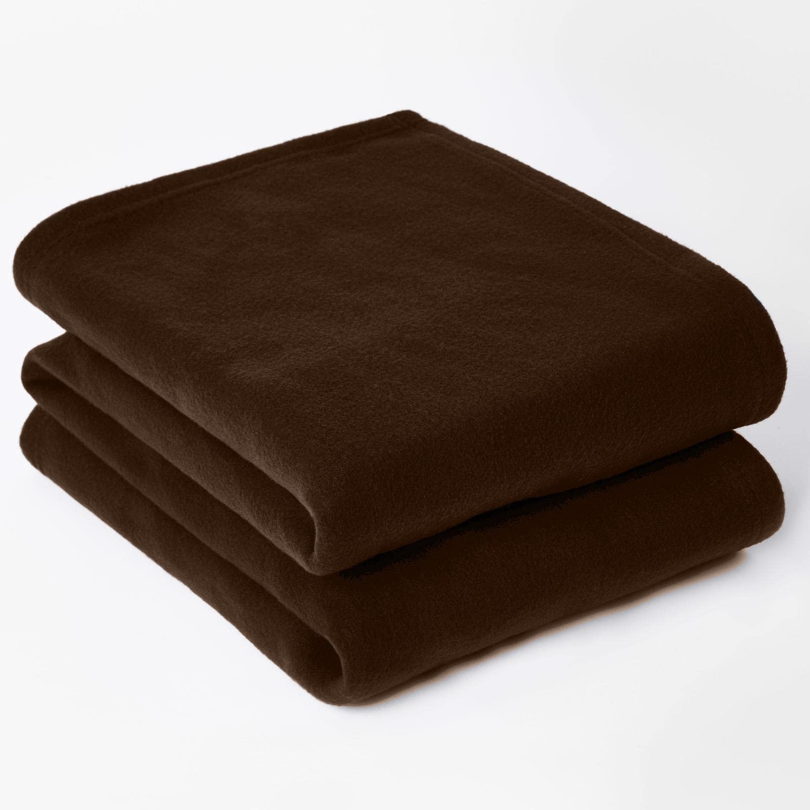 Dreamscene Fleece Throw Blanket for Bed, Super Soft Warm Cosy Plain Brown Throw Over Sofa Lightweight Fluffy King Size Bedspread Polar Fleece Blanket, 200 x 240cm