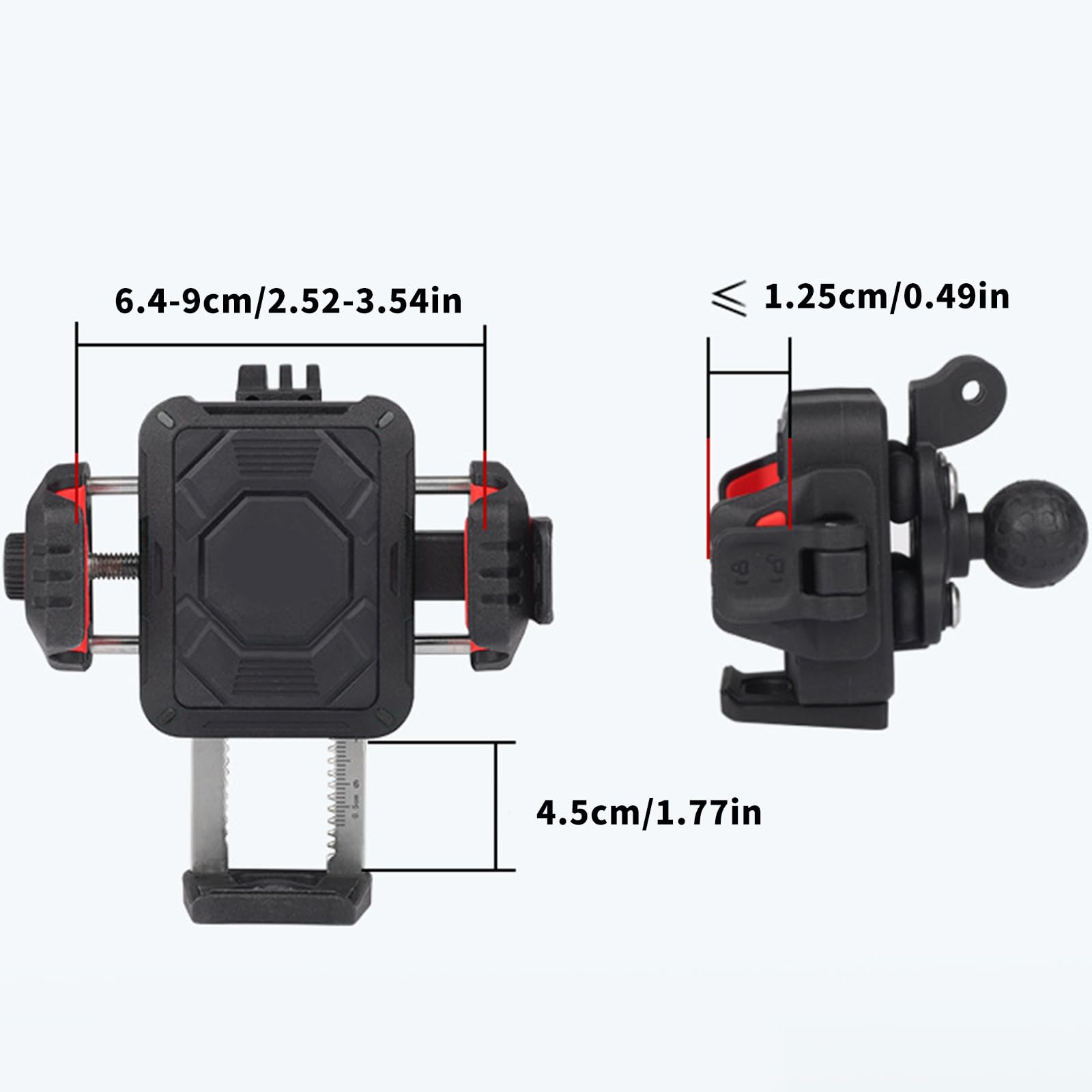 Supporto girevole per telefono impermeabile e supporto di ricarica USB C per manubrio/retrovisore montato sulla bici