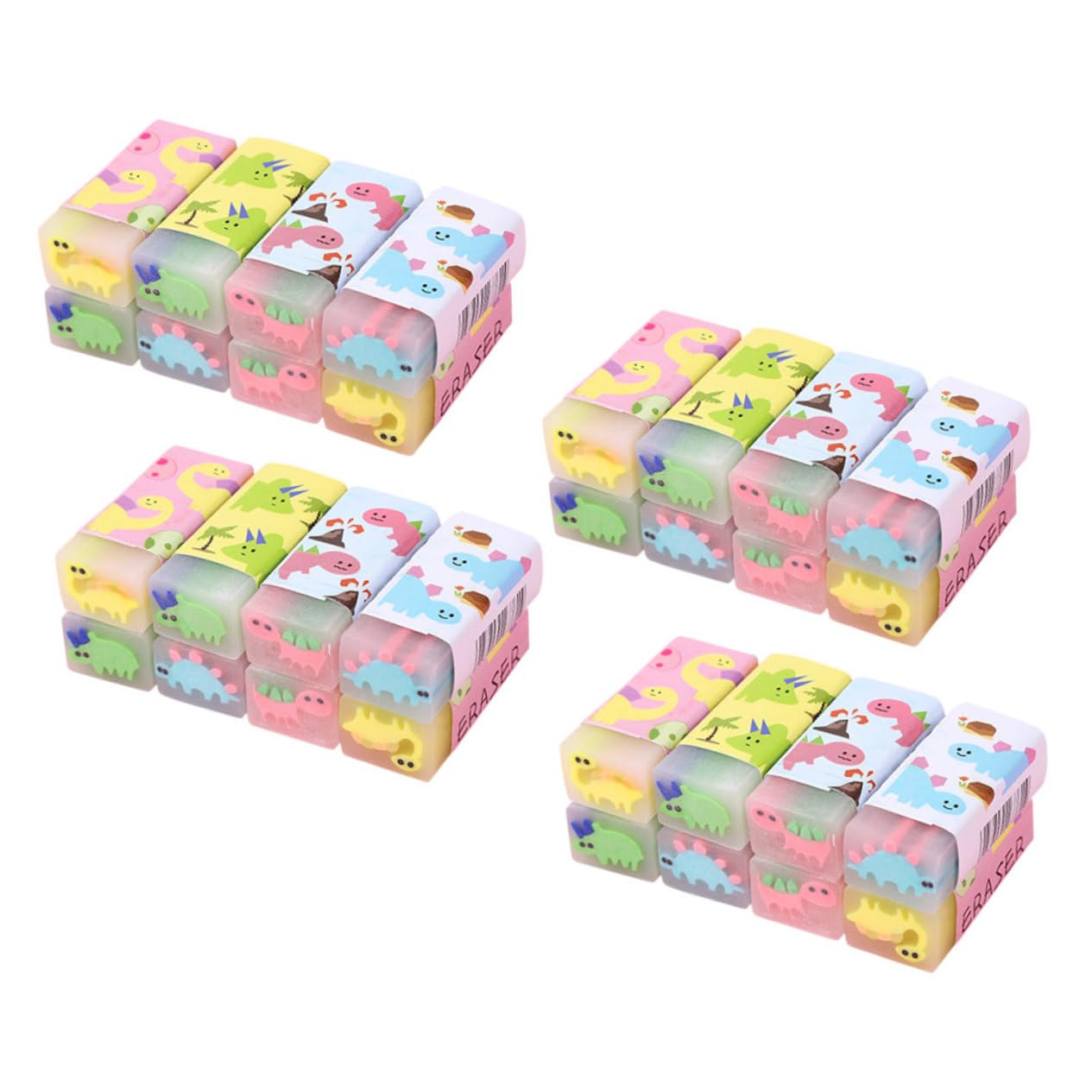 Gomme da Cancellare Dinosauro 32 Pezzi in Pvc per Studenti | Cose per Scuola Kawaii, Cartoleria Cute, Festa Scuola Decor, Giocattoli di Dinosauro di Cancelleria Stile Casuale
