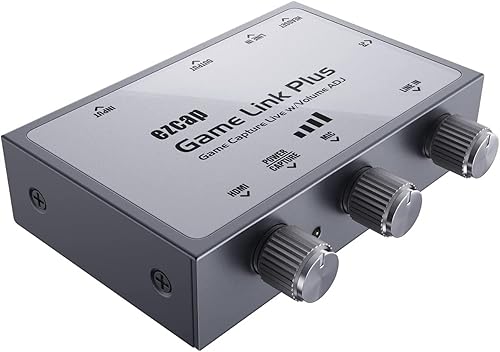 Ezcap Captura de juegos HDMI 312, tarjeta de captura de 1080p 60fps con entrada de micrófono, entrada de 4Kp60 y PassThrough, salida de audio y