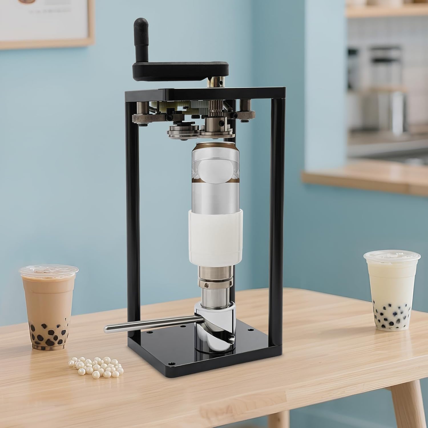 Manual Can Sealing Tool, Hand Rotary Sealing Machine, Can Sealer, Height Adjustable 4.5", 6.6",Suitable For Families, Bars, Cafes, And Snack Shops