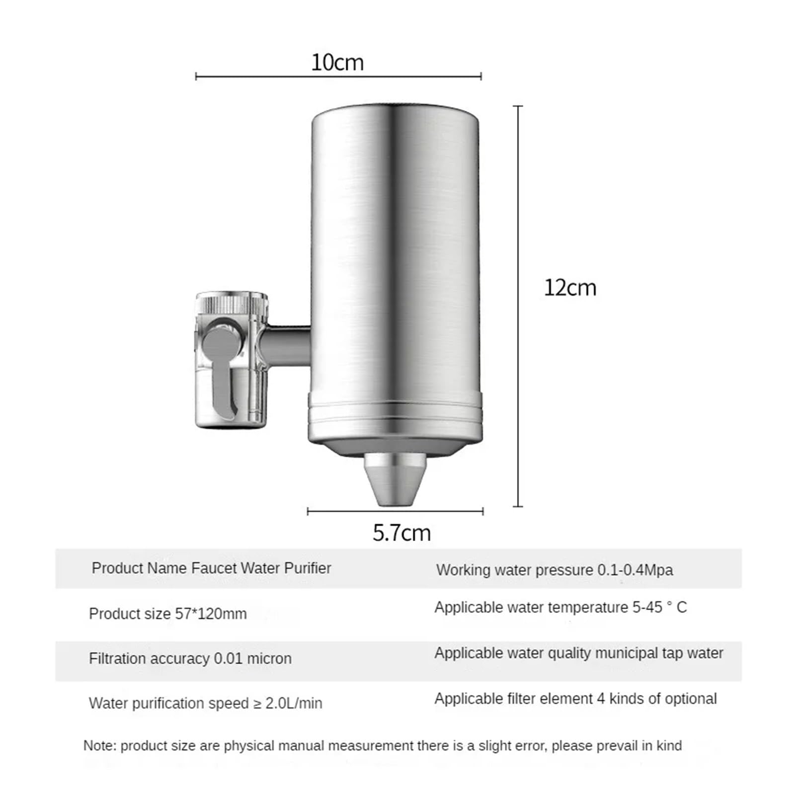 Sistema de filtración de agua con montaje en grifo, filtro de 7 etapas, purificador de agua de grifo montado en acero inoxidable 304 for fregadero, reduce el plomo en un 99 %(Antiscale Carbon)