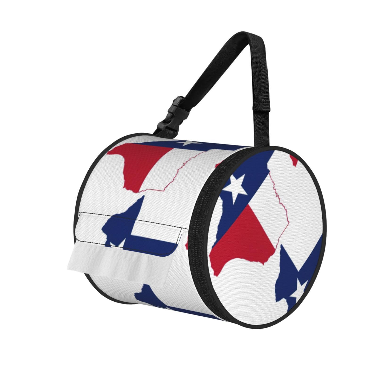 Texas State Flag Map Print Fashion Tissues Organizer Box, Hanging Tissue Holder For Purse Coins For Car Office Daily Outing