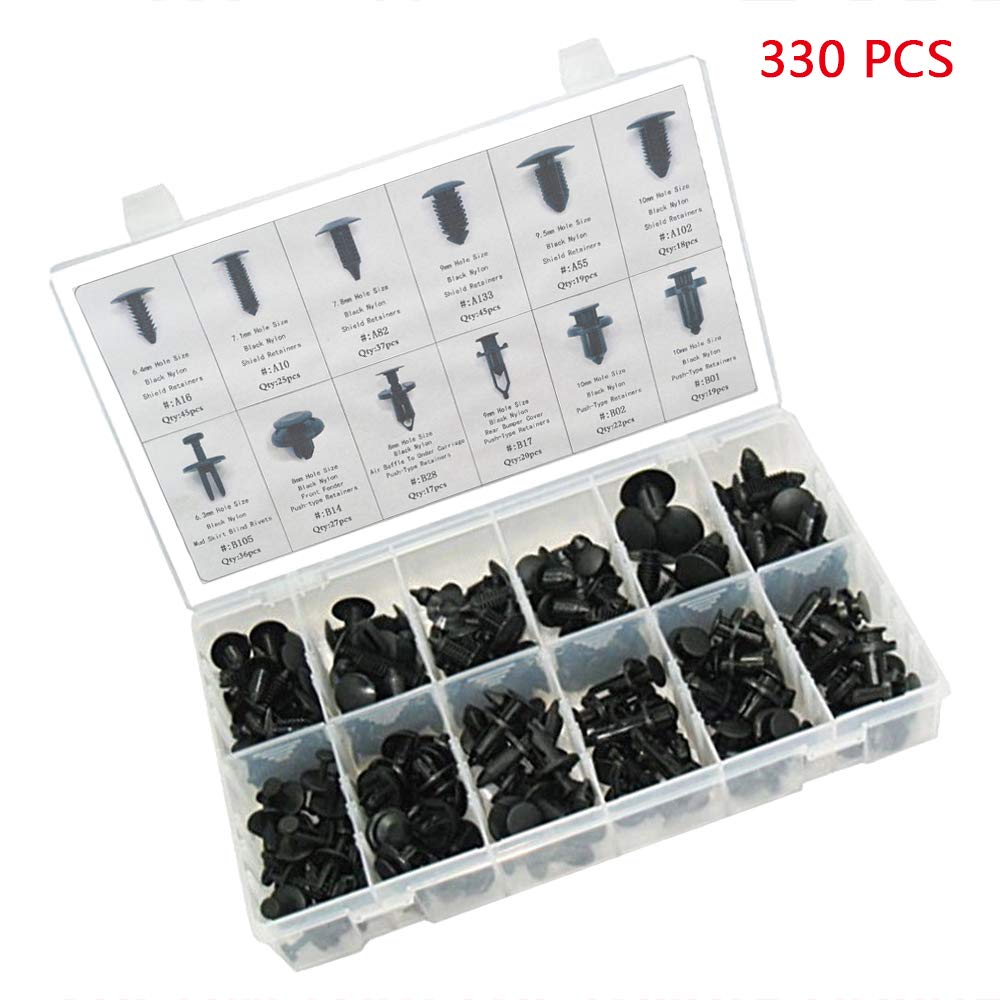 Lecimo 330* Car Body Trim Clips Rivets Retainer Bumper Screws Panel Push Fastener CGG