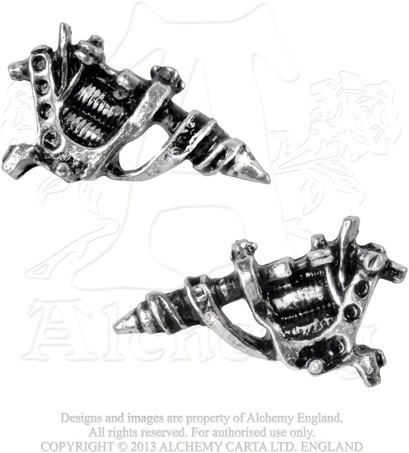Tattoo Gun Stud Earrings