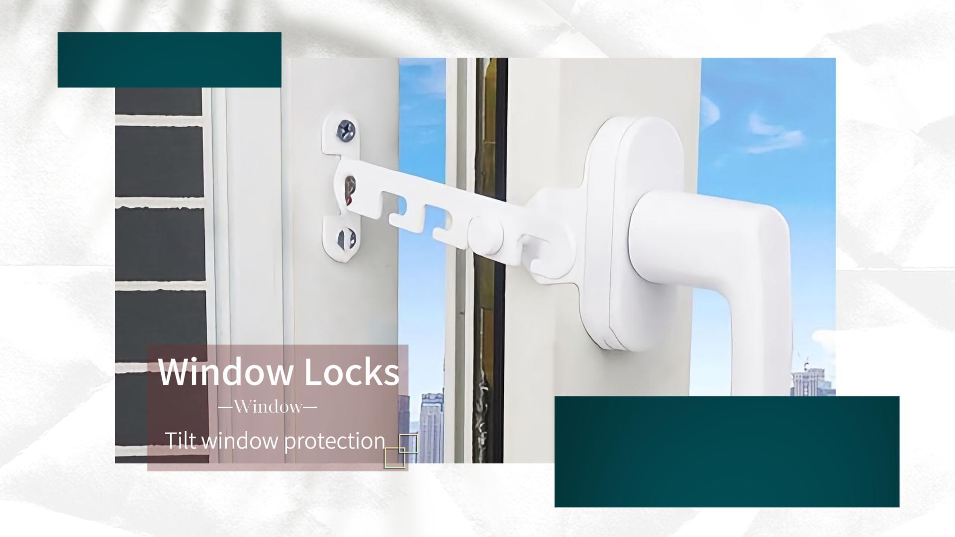 2 Pezzi Limitatore Finestre In Acciaio Inox 304 - Gancio Antivento Per Sicurezza Bambini, Facile Installazione