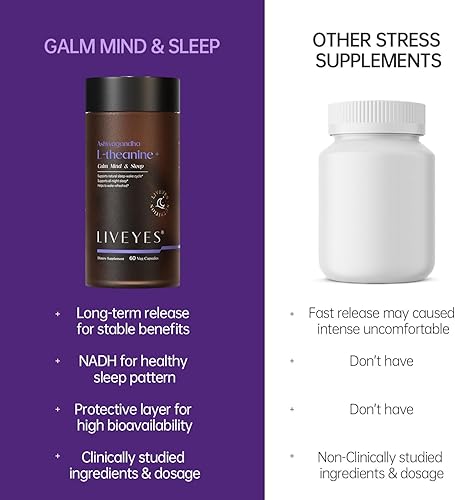 Miniatura 5 de Suplemento de L-teanina con NADH  Relaja, Descanso, Calma, Estado de ánimo y Apoyo al Sueño  Ashwagandha para Mujeres  60 Cápsulas