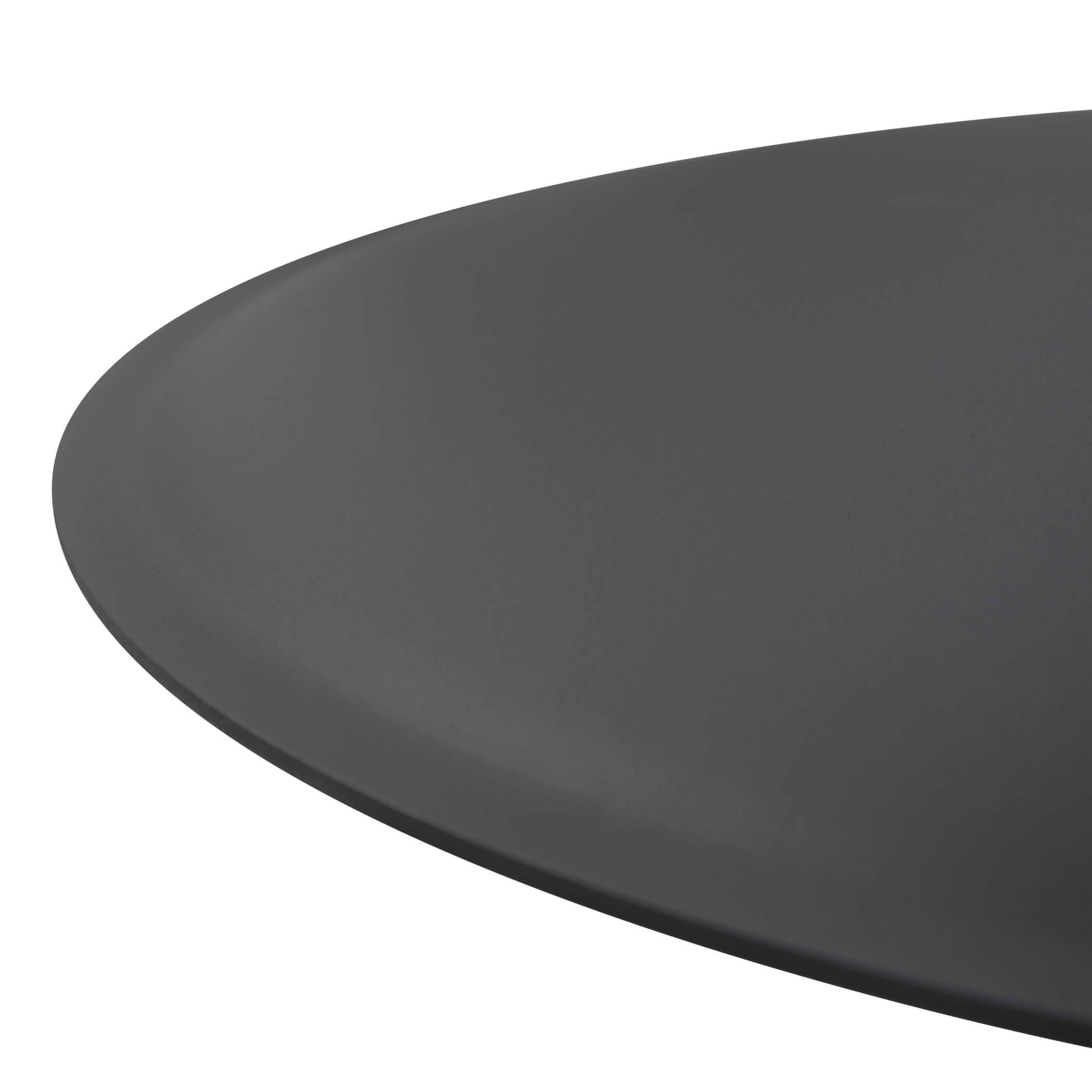 Weber Büro Optima - Tavolo da pranzo rotondo, Ø 120 cm, in rovere ambra, colore antracite
