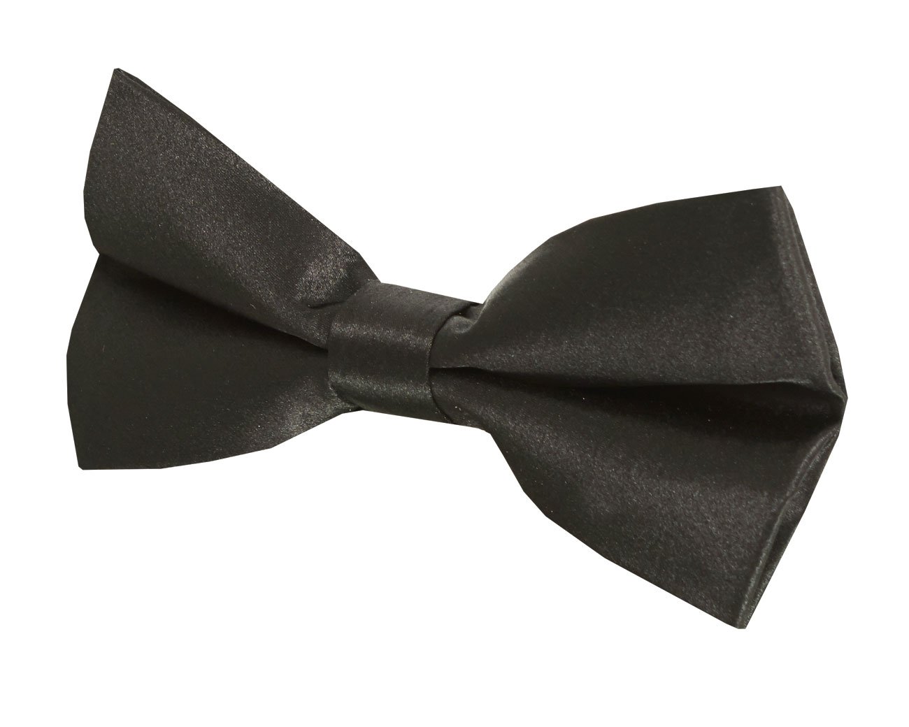 Dobell Mens Black Bow Tie 100% Silk Pre-Tied