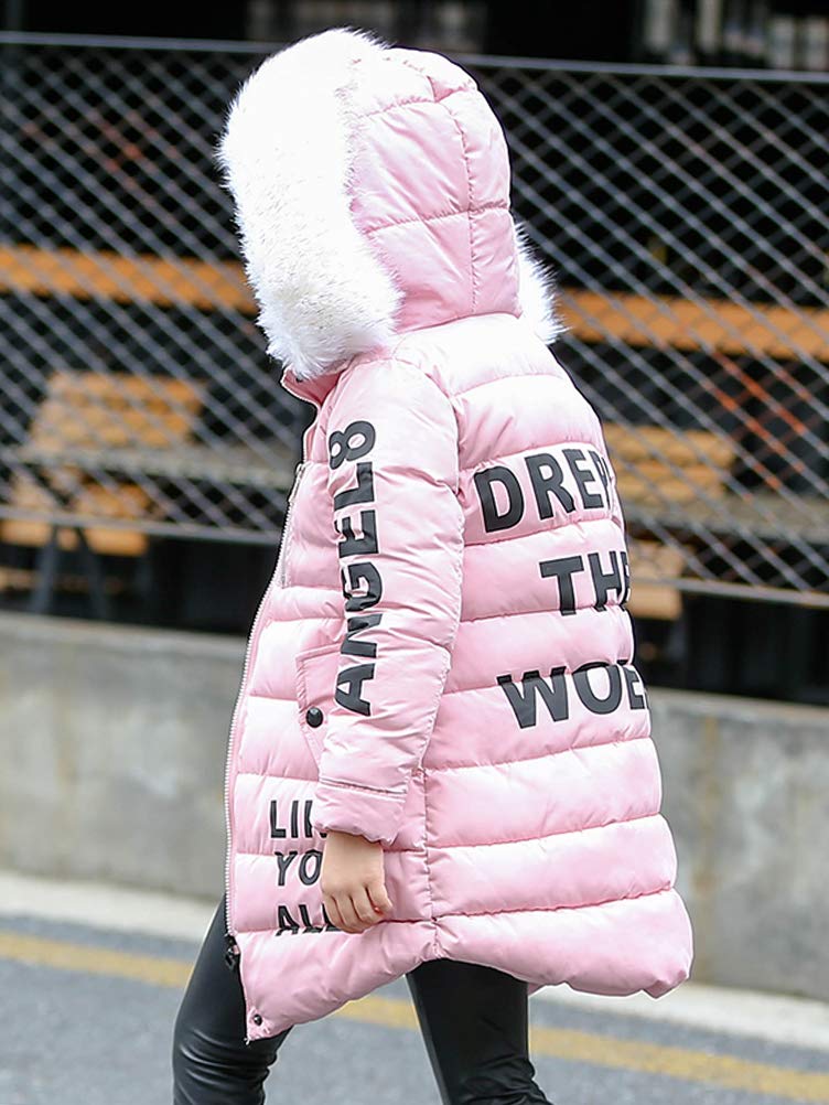 Abrigo de invierno para niña, chaqueta de plumón, abrigo de otoño e invierno, abrigo con capucha cálido para niños, abrigo de plumón, parka, ropa de abrigo larga, chaqueta para niños