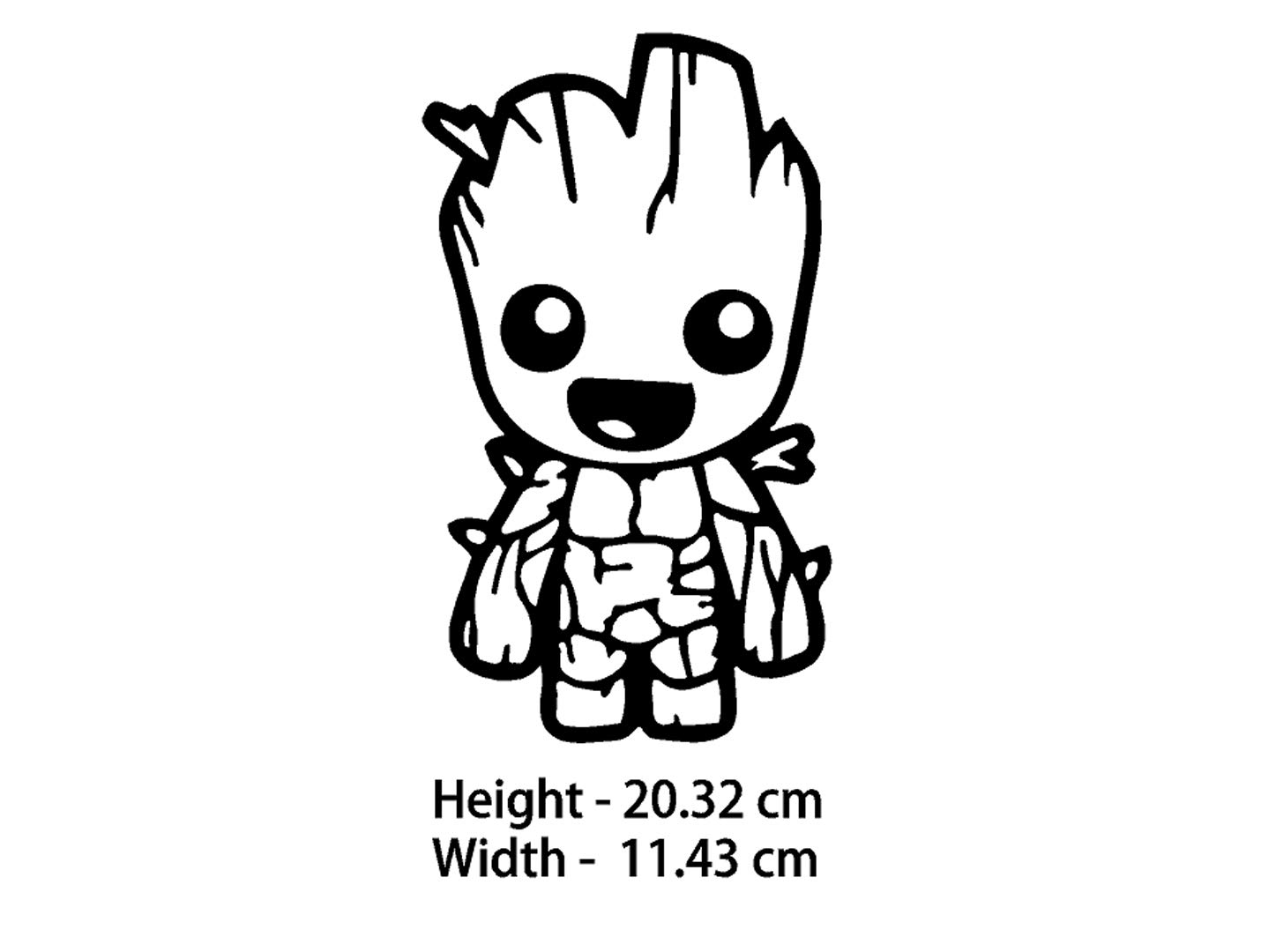 SIMPLE N SOBER-Make Sure to Check Seller Name Simple N Sober Above Buy Now tab.Only They Sell Original and Genuine Quality Zero Scratches, Sticker Cute Groot Sticker Black Matt