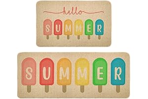 Hello Summer Kitchen Rugs: Vibrant Popsicles for Your Guest Bathroom