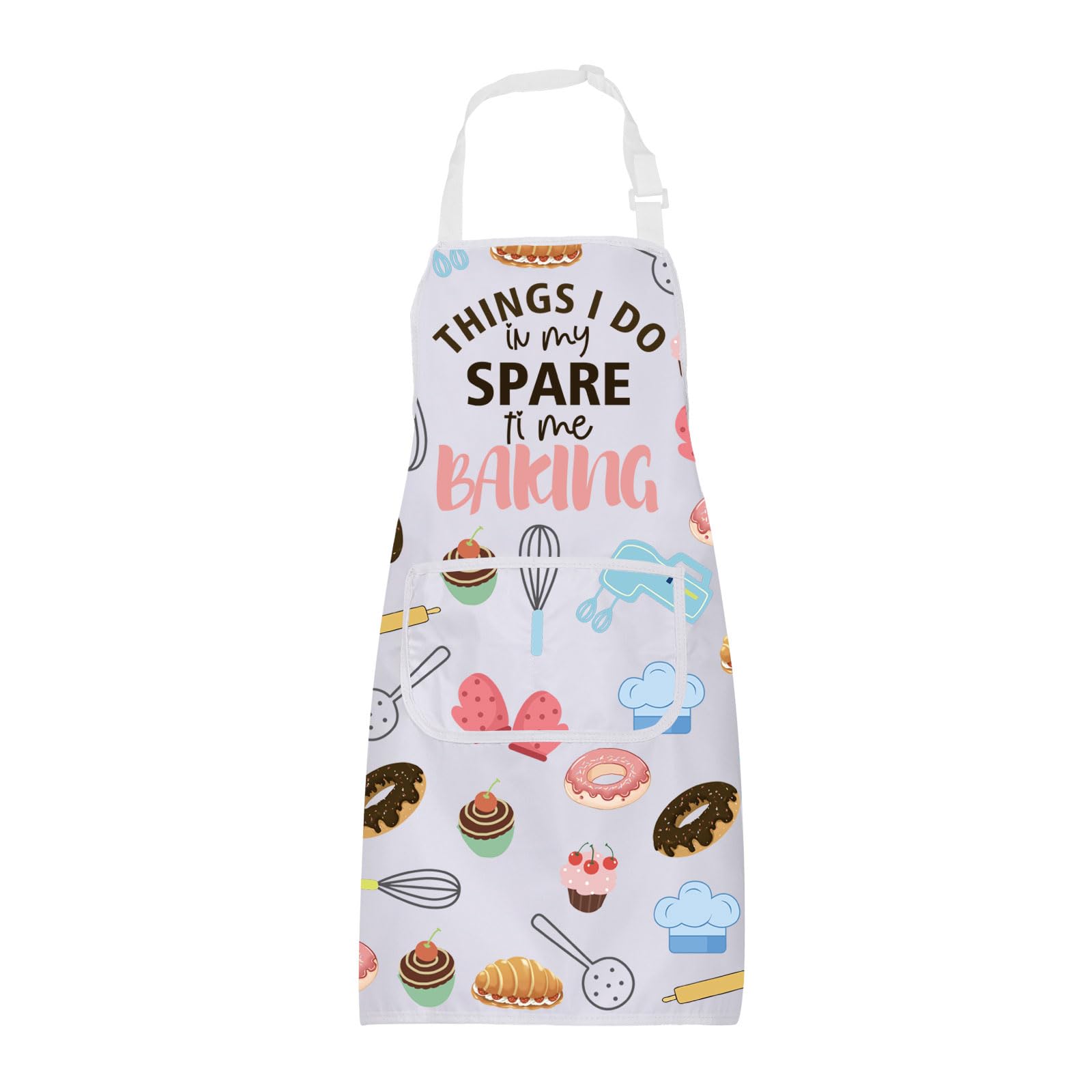 Bakers Apron with Pockets Baking Gifts for Baker Things I Do In My Spare Time Baking Cooking Kitchen Apron Funny Baking Apron