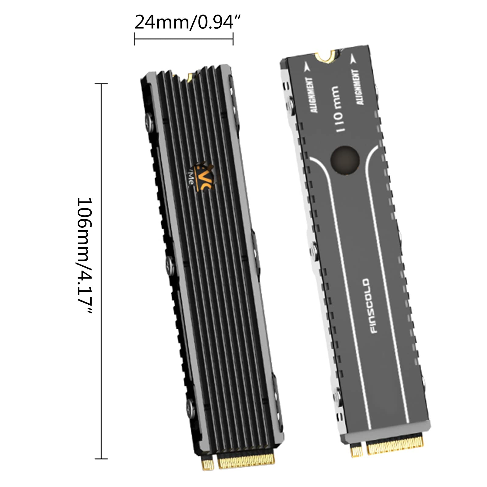 Cuscinetti Termici QUARKZMAN Per M.2 NVMe SSD – 2 Pezzi 100x22x1 Mm – Blu