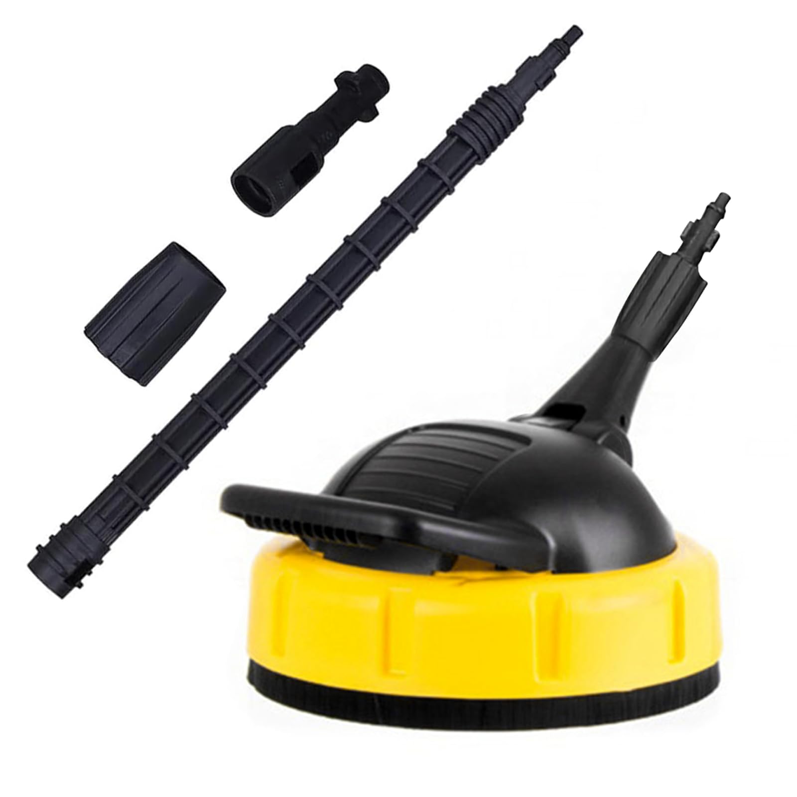 Trade-Shop Flächenreiniger/Rotationsbürste mit Verlängerungslanze für Terrasse Garage kompatibel mit Kärcher K2 K3 K4 K5 K6 K7 Hochdruckreiniger