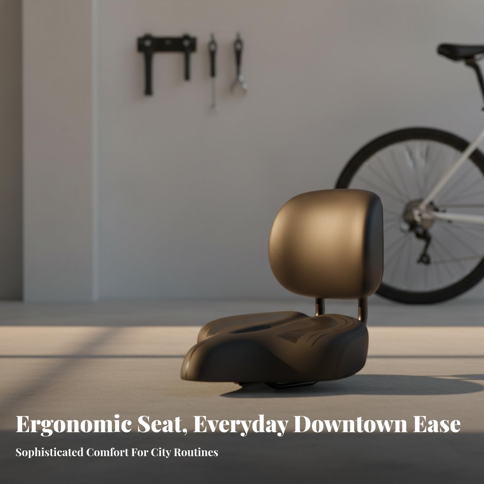 Asiento para Patinete Eléctrico Asiento Ergonómico Sillín con Respaldo Cojín Acolchado Cuero PU Respiradero Central Montaje Incluido Adecuado para Paseos Prolongados Desplazamientos al Trabajo Ocio