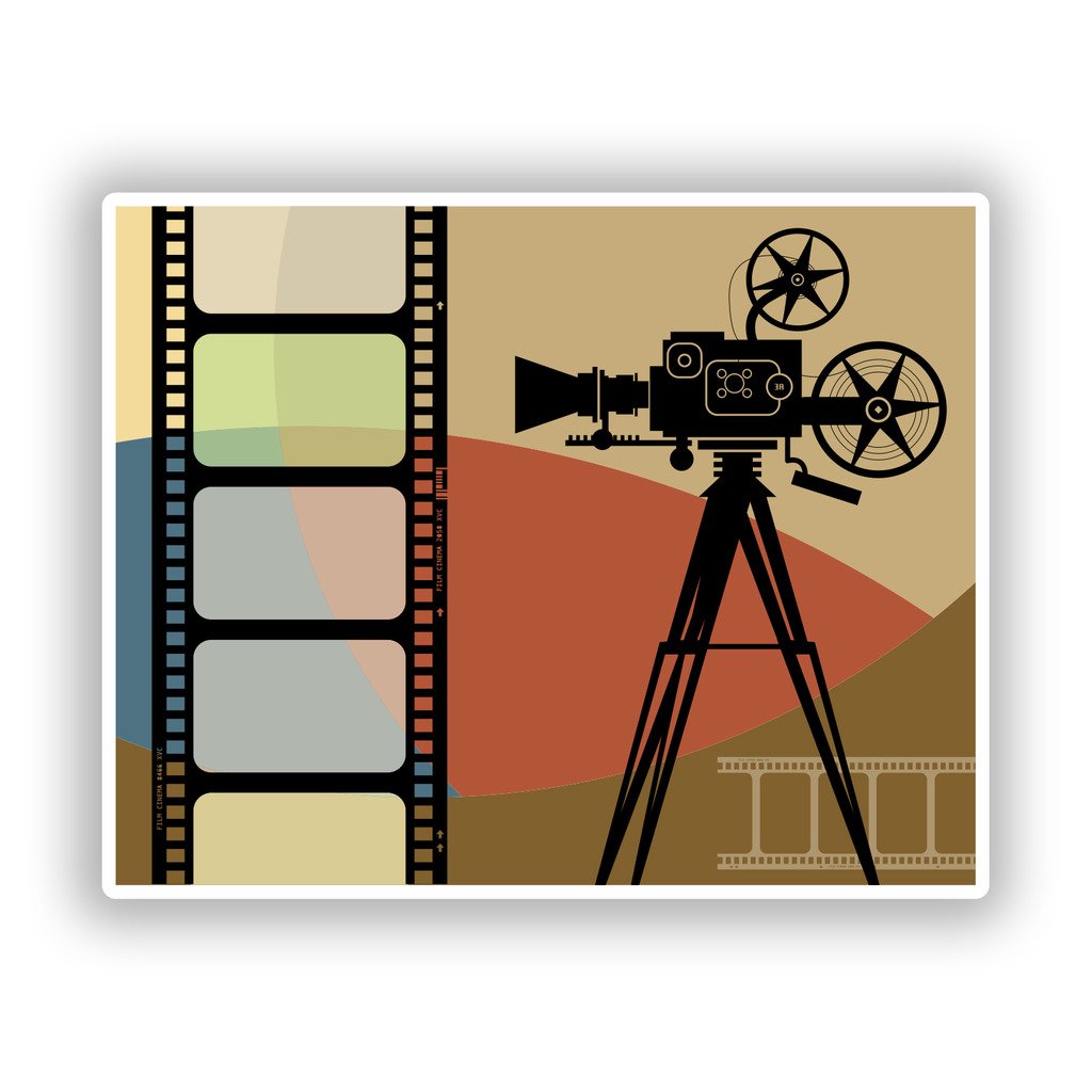 Destinationvinyl Multi 2 X 20Cm/200Mm Cinema Promotional Vinyl Stickers Travel Luggage Business #10042