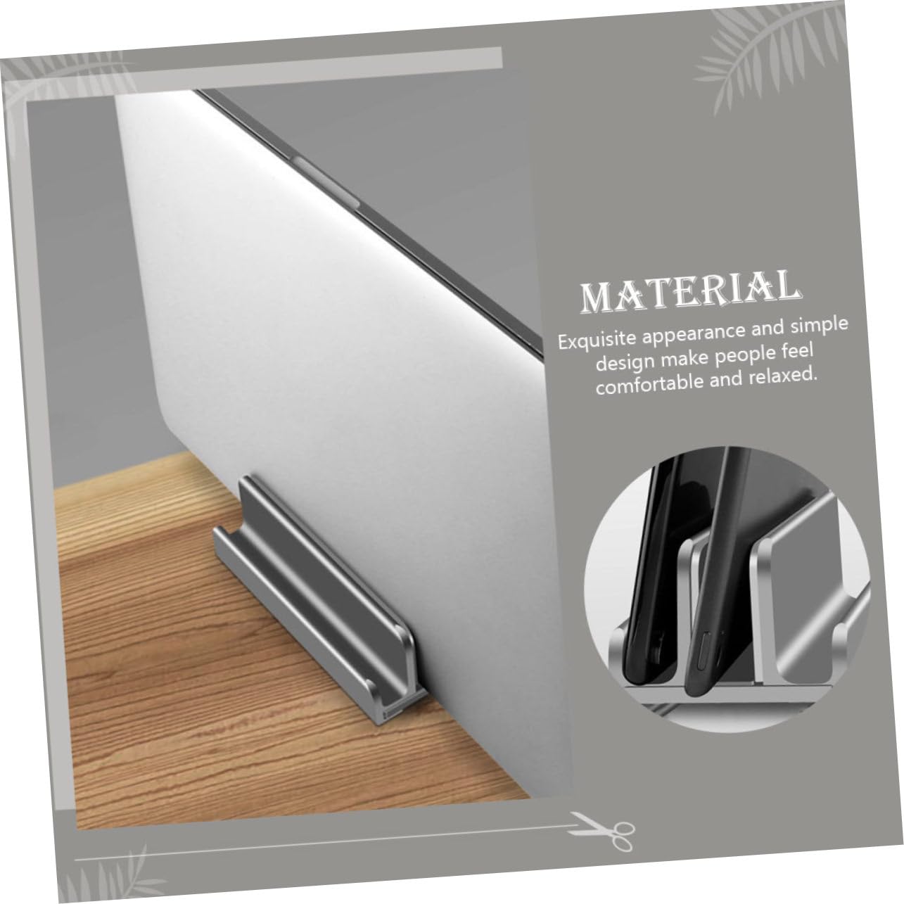 SHINEOFI 2 Piezas Soporte Vertical para Laptop y Tablet Diseño y Ergonómico Base Estable para Escritorios y de