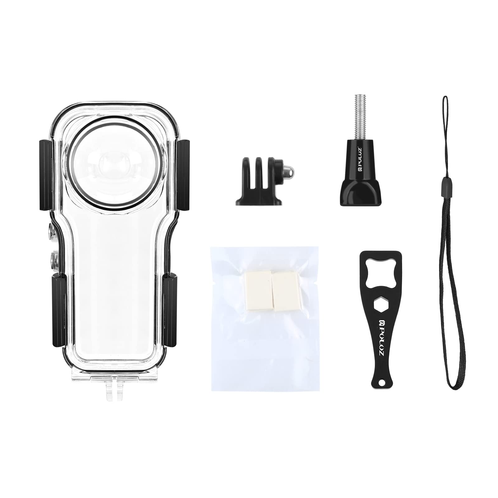 PULUZ 40m Unterwassergehäuse kompatibel mit Insta360 One RS 1-Zoll 360 Edition wasserdichte Action-Kamera-Zubehör