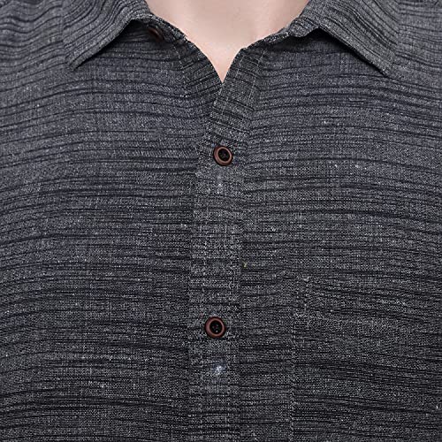 Image of LATEST CHIKAN Men's Cotton Blend Textured Half Sleeves Shirt