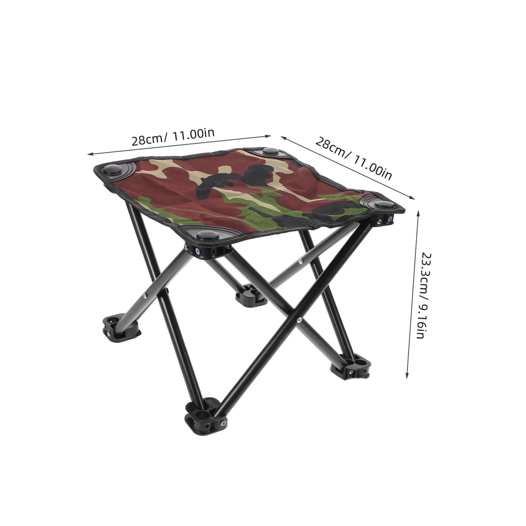 VINTORKY Camouflage Folding Camping Stool Portable Outdoor Chair for Fishing Hiking and Beach Trips Lightweight Durable Design for Versatile Use