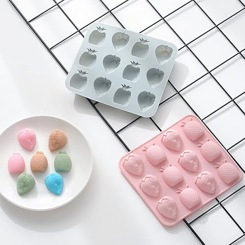 Miniatura 6 de 2 moldes de silicona en forma de fruta 3D, fresa, piña, utilizados para bricolaje, pasteles, galletas, jabón, azúcar, pudín, chocolate, caramelo,