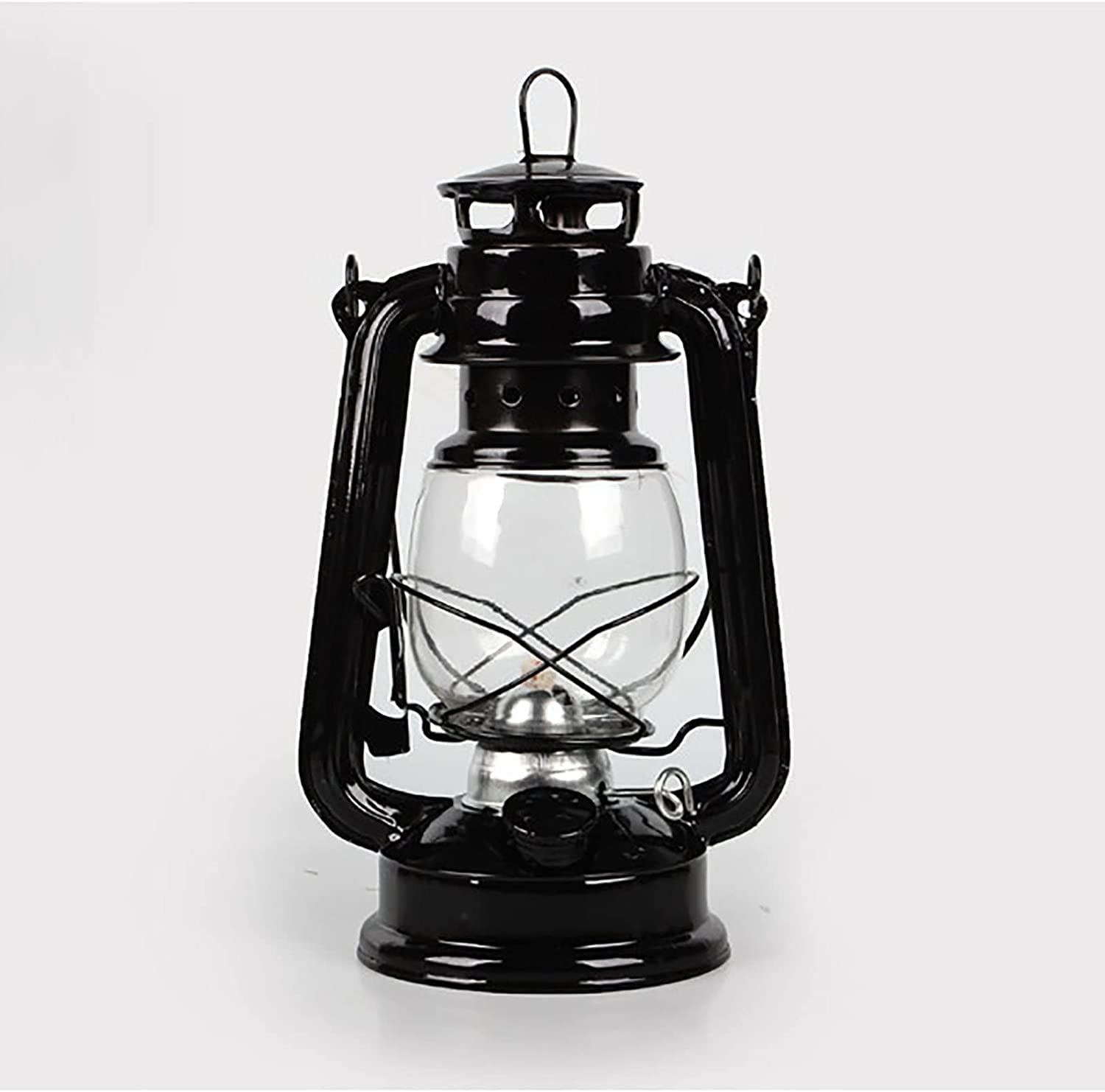 Kerosene lamp Oil Lamps,Kerosene Lamp,Oil Lantern Indoor, ,Retro ,Vintage ,Storm Lantern(Black)