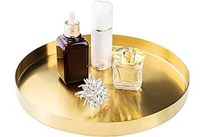 Jucoan Round Gold Vanity Tray: A Touch of Elegance for Your Space