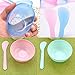 SWZY DIY Slime Making Tools, 10pcs Glue Mixing Bowls and 10pcs Glue Mixing Spoons for Kids Slime Making Art