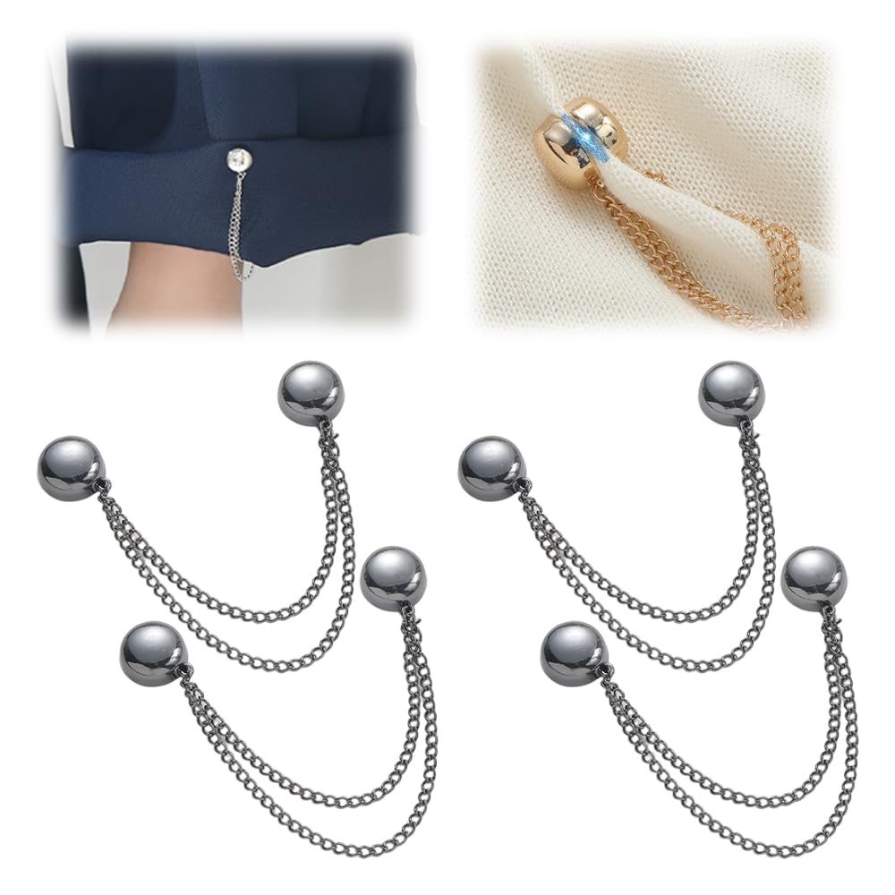 Multi-Function Magnetic Clothing Buttons, 4 Packs Strongest Magnetic Strength, High Powerful Hijab Magnets, Colorful Pinless Clothes Hijab Magnets