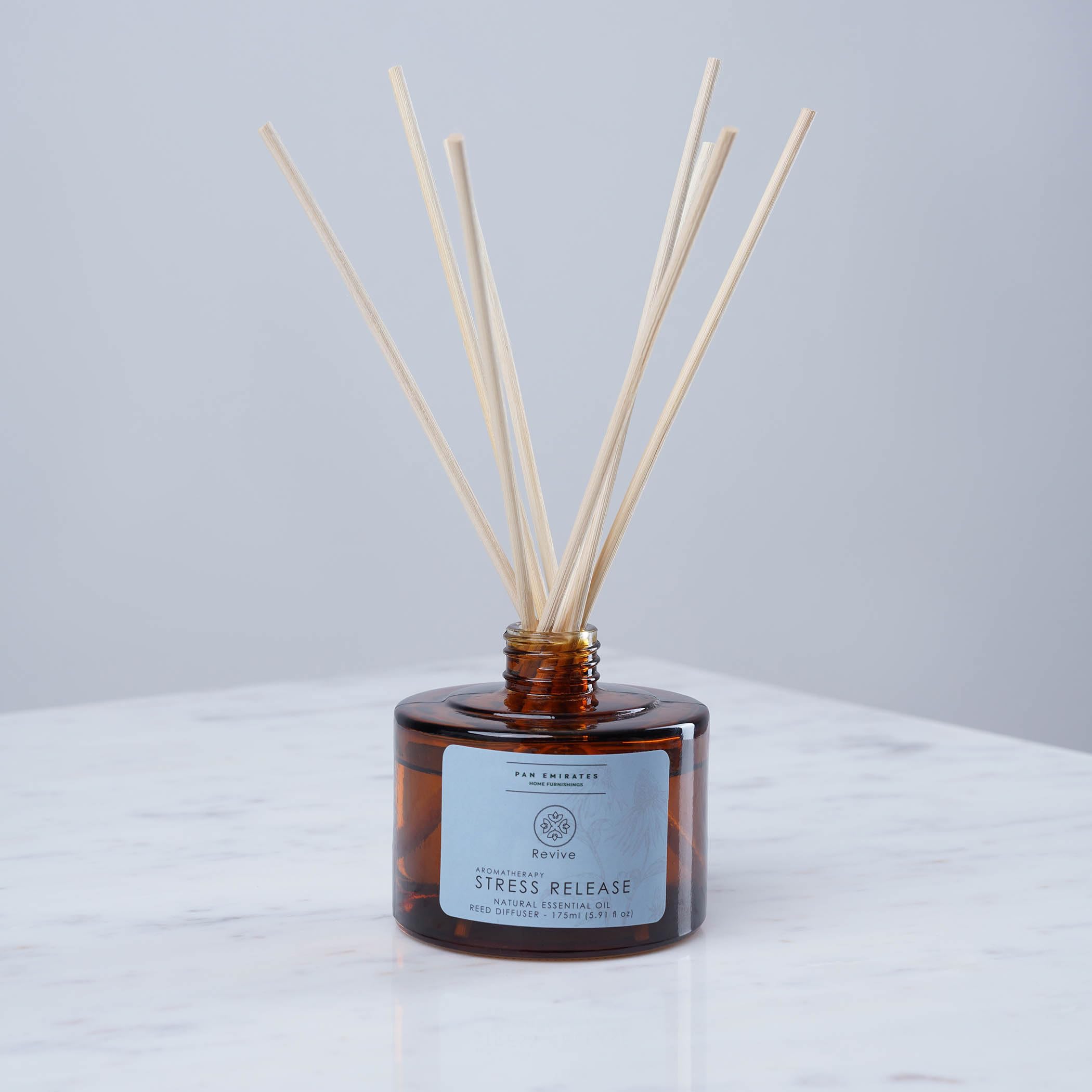 PAN HOME Revive Anti Stress Reed Diffuser Gift Set 175Ml 8.7X8.7X23.5 Clear