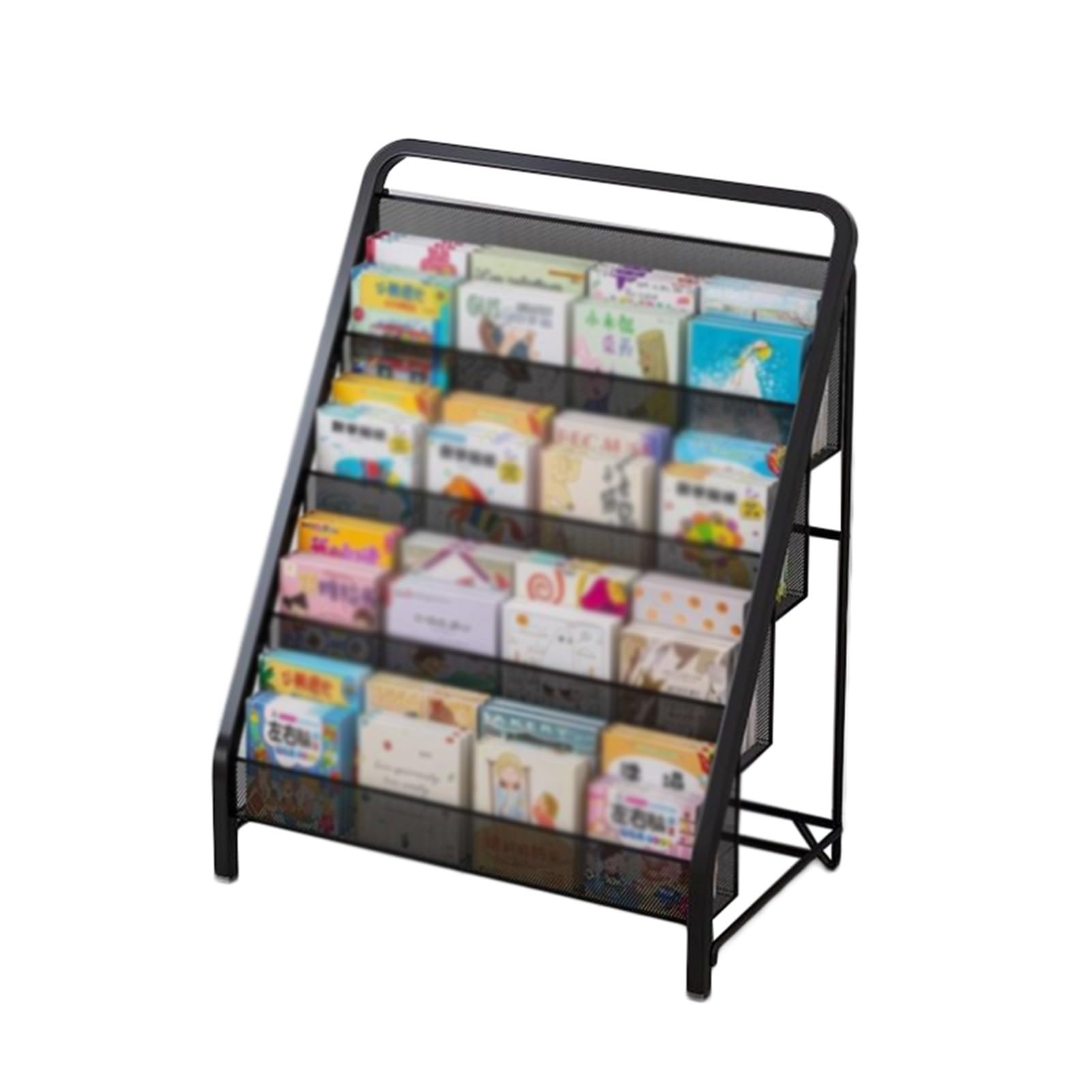Bodenstehender Zeitschriftenständer, Klappbarer Zeitschriftenständer, Trapezförmiger Zeitschriftenständer, Geeignet For Einkaufszentren, Büros, Ausstellungen(42x24x74cm)