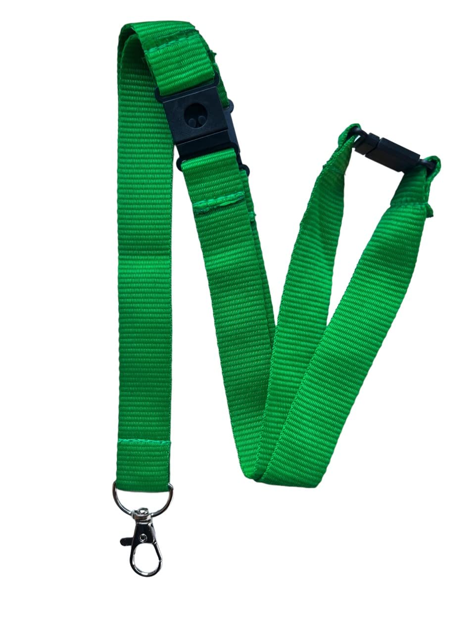 PAC Supplies Global Colourful 20mm Wide Lanyard With 3 Point (Triple) Safety Breakaway (Green, 2) — image 1
