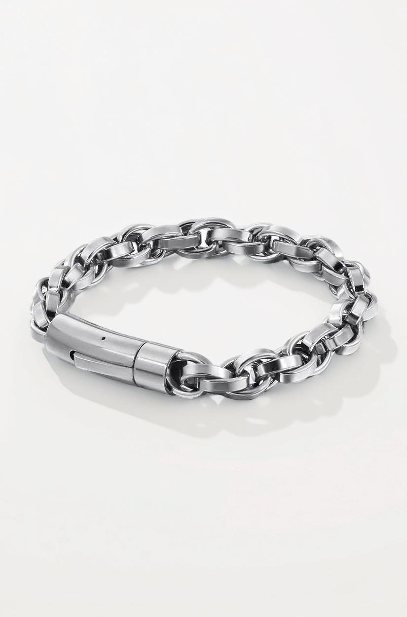 THE MEN THING Pure Titanium Steel Bracelet Collection, Size 7 to 9 inch for Men & Boys