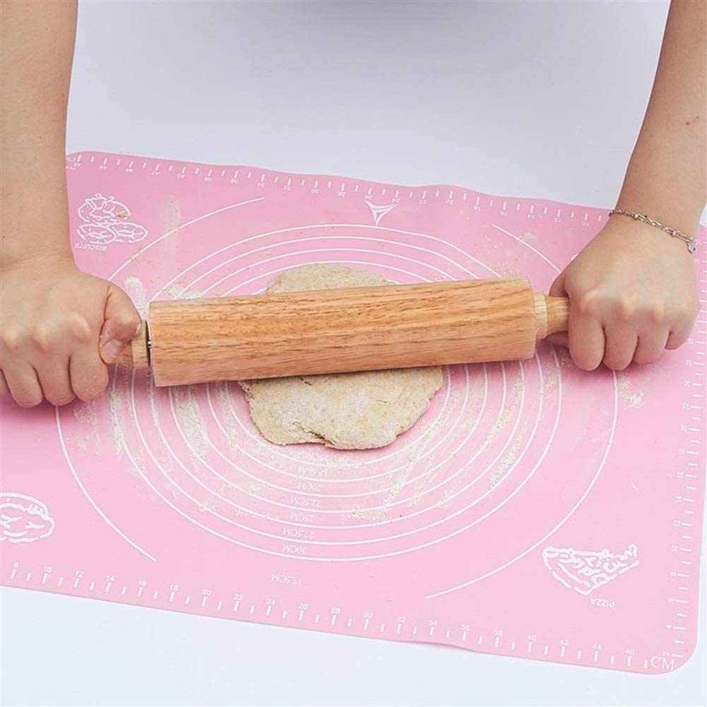 Pin rodante - Madera clásica - Rodillo de Masa Profesional: Utilizado por panaderos y Cocineros para Pasta, Pasta de Galletas, pastelería, panadería, Pizza, Fondant, chapati