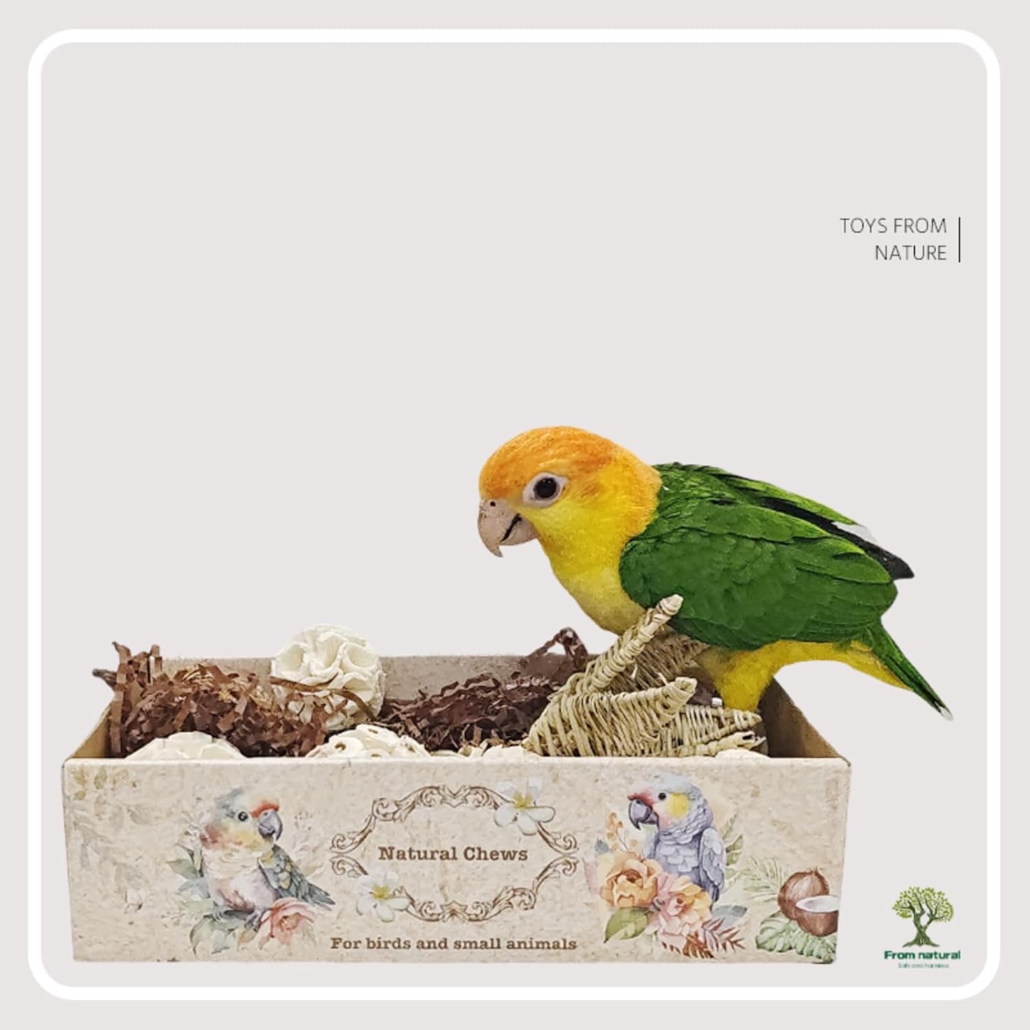 Bird Toys Bird Foraging Shredding Chewing Parrot Foraging Shredding Toys Chewing Toy Birdcage Accessories for Conures Caiques Cockatiel Budgies Parakeet and Small to Medium Birds - image 3