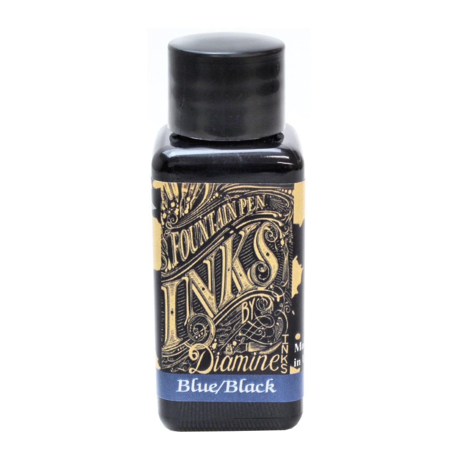 Diamine Bottle Ink, Blue Black, 202, 1.0 fl oz (30 ml)